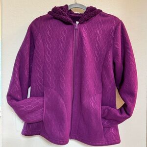 Faded Glory Women's Jacket Plush Plum Size M